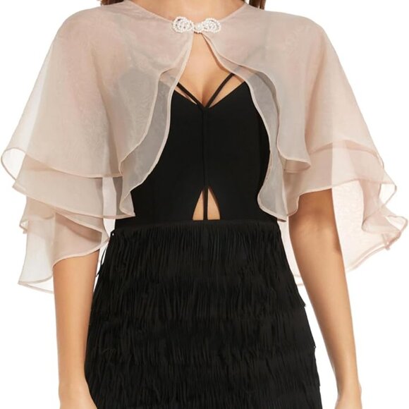 Women's Sheer Tencel Shawls and Wraps for Evening Dresses Soft Wedding Cape Ligh - Picture 6 of 6